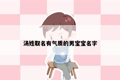 汤姓取名有气质的男宝宝名字
