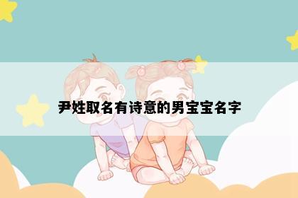尹姓取名有诗意的男宝宝名字